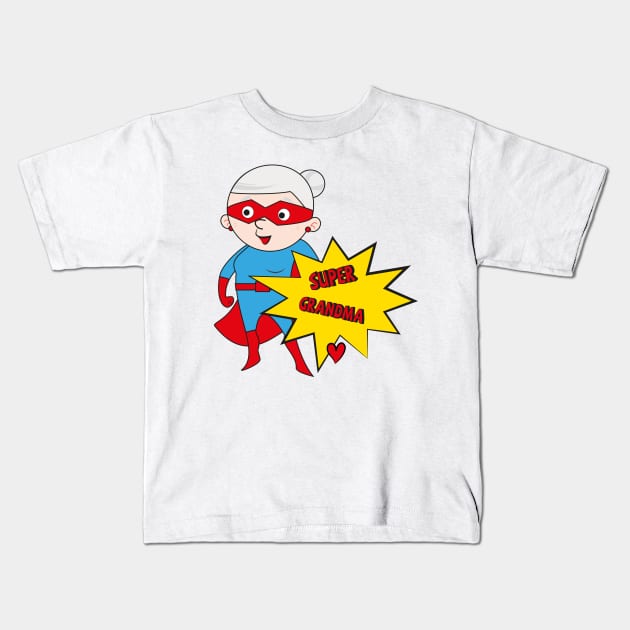 Super grandma 1 Kids T-Shirt by grafart